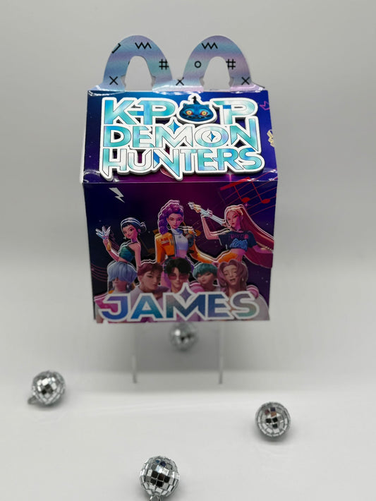 Happy Meal Kpop Demon Hunters Party Box | Happy Meal Personalised Party Box | KPOP Demon Hunters Party Boxes | KPOP Demon Hunters Birthday Decor | KPOP Demon Hunters Party Bags | Demon Hunters Birthday Gifts