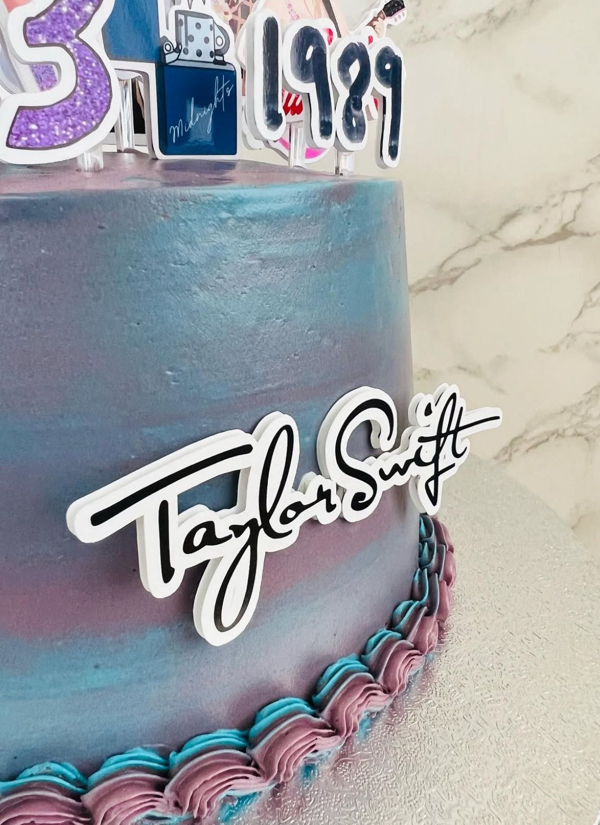 Taylor Swift Cake Topper | Taylor Swift Birthday Cake Decoration | Eras Tour Party Supplies | Taylor Swift Theme Birthday Ideas | Personalised Swiftie Party Decor