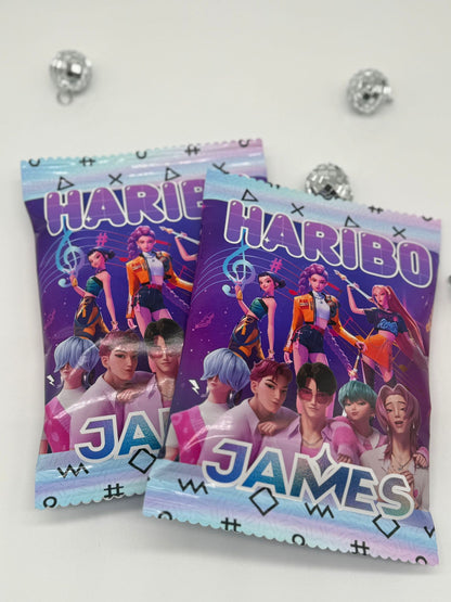 K-Pop Demon Hunters Haribo | K-Pop Demon Hunters Party Favour | Personalised Haribo Bag Full Size| K-Pop Demon Hunters Birthday Sweets Ideas | K-Pop Demon Hunters Party Bag Fillers