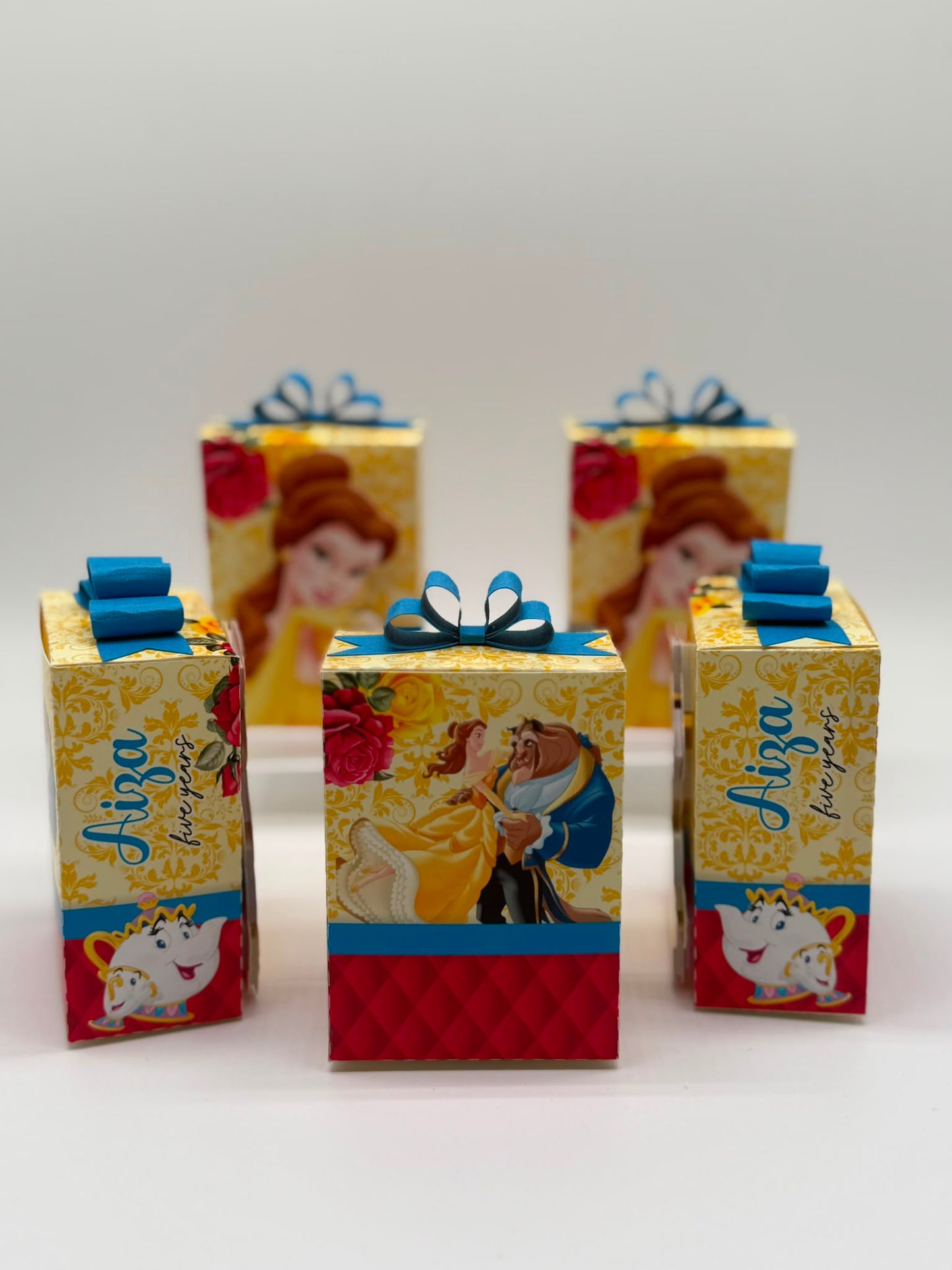 Beauty and the Beast Party Boxes | Beauty and the beast Party | Beauty and the beast Party decor | Beauty and the beast Cute Party Favours | Bela e a Fera Caixinhas Personalizadas