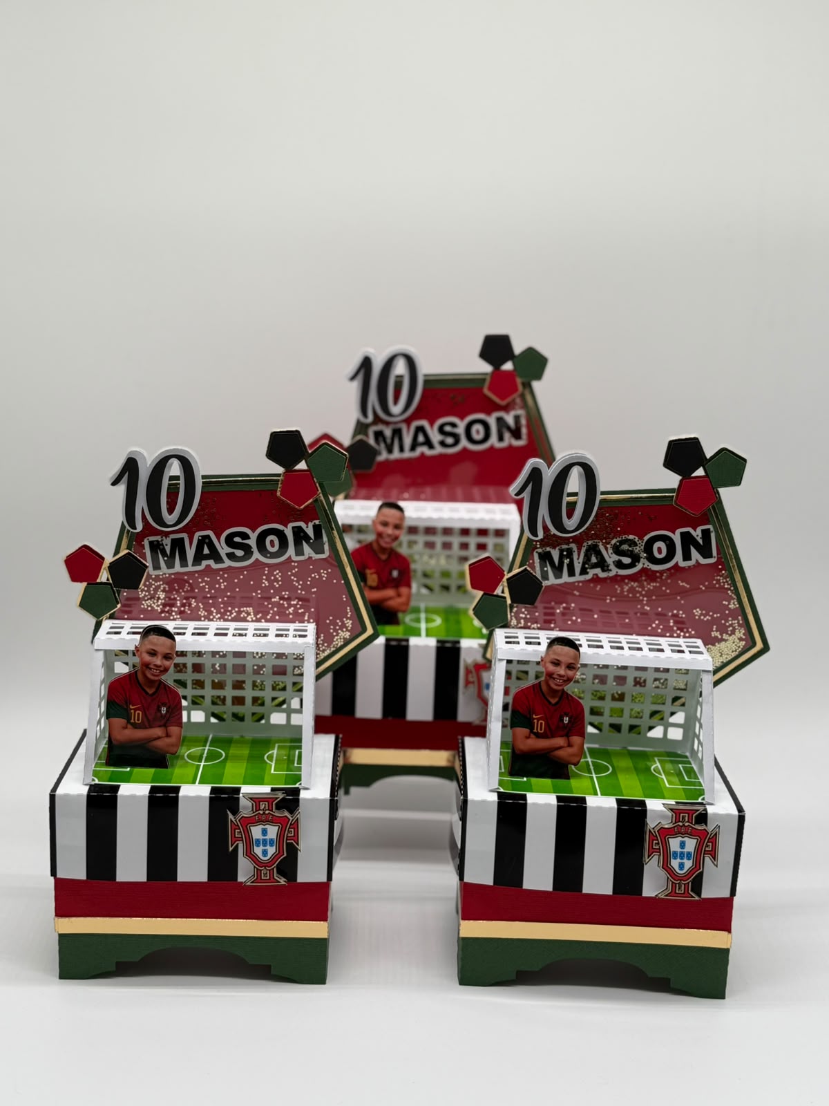 Portugal Football Party Scene Box | Portugal Football Birthday Box | Football Party Decor | Personalised Party Centrepiece