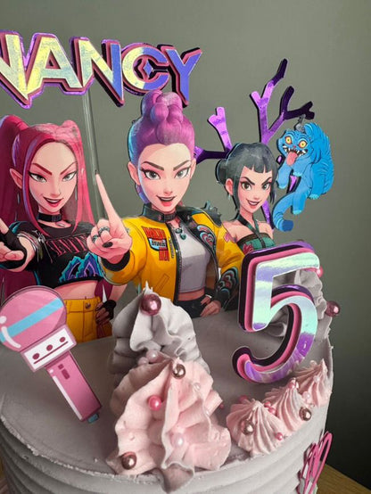 Kpop Demon Hunters Cake Topper | Kpop Demon Hunters Birthday | Kpop Demon Hunters Cake Ideas | Kpop Demon Hunters Party Decor | Kpop Demon Hunters Party Ideas