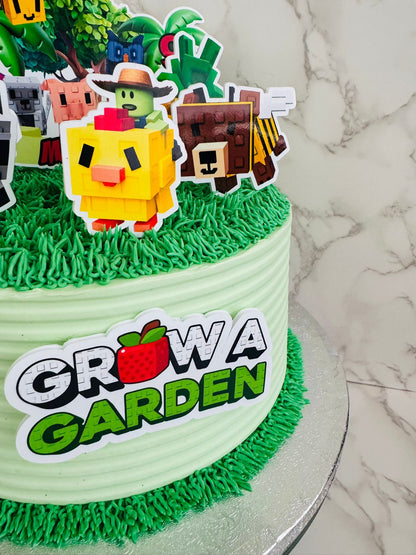 Roblox Grow A Garden Cake Topper | Roblox Grow A Garden Cake Ideas | Grow A Garden Party Decor | Grow A Garden Birthday Ideas