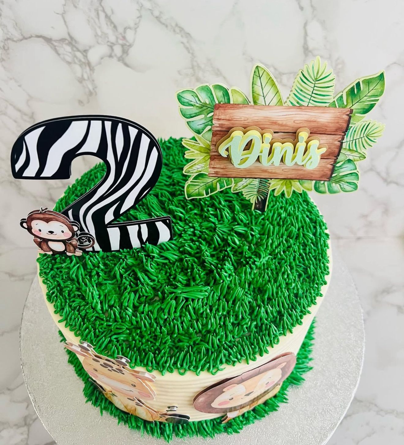Safari Cake Topper | Jungle Birthday Cake Decoration | Wild Animals Party Supplies | Safari Theme Birthday Ideas | Personalised Jungle Party Decor