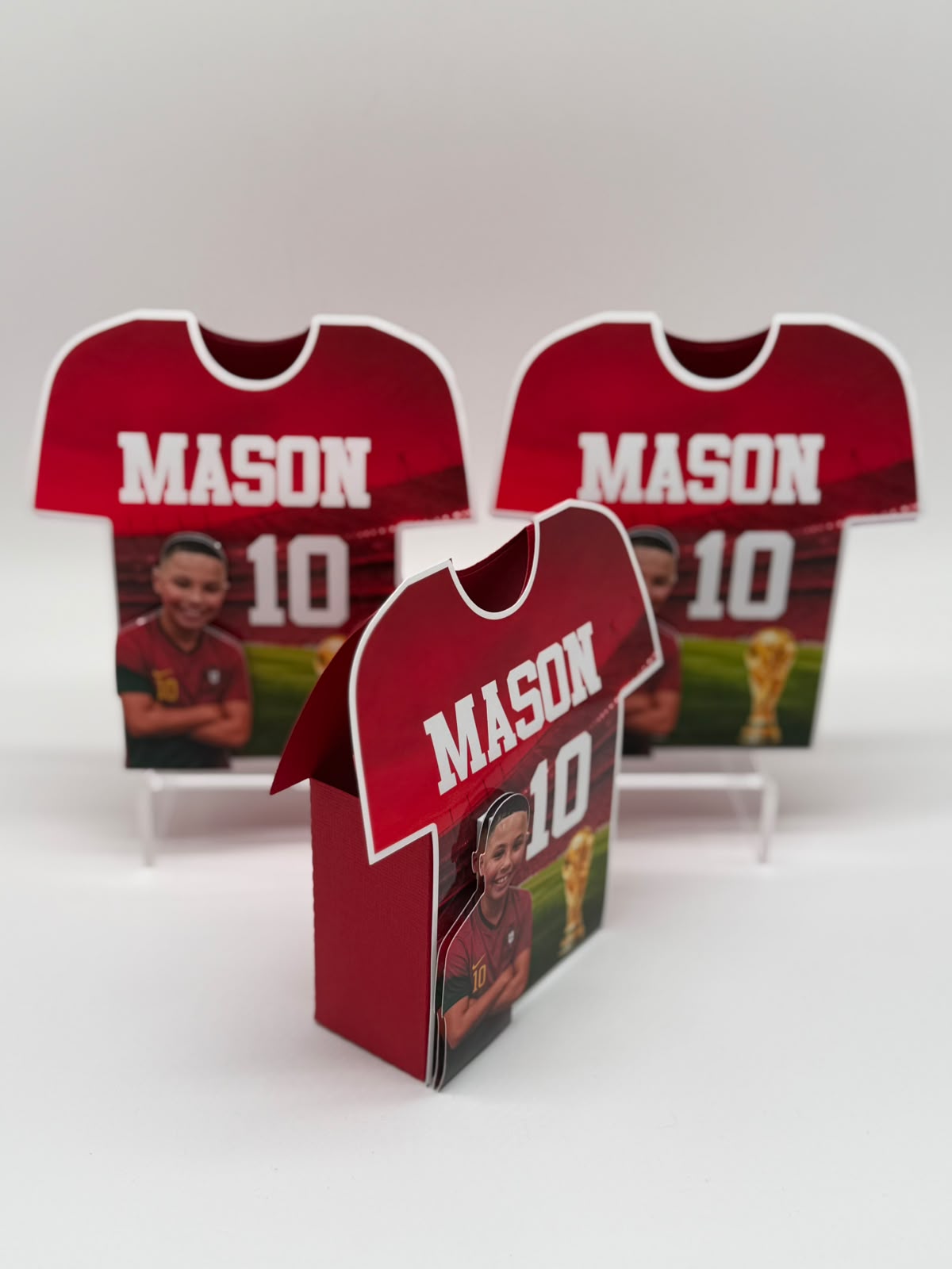 Football Shirt Gable Box | Football Party Favor Box | Personalised Football Party Box | Football Birthday Decorations