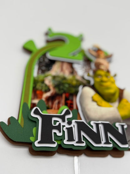 Shrek Cake Topper | Boys Birthday Party Decoration | Personalised Shrek Party Supplies | Shrek Cake Ideas