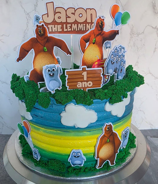 Grizzy & the lemmings Cake Topper | Grizzy & the Lemmings Birthday | Grizzy and the Lemmings Birthday Party Ideas | Grizzy and the Lemmings Personalised Topper | Grizzy and the Lemmings Cake