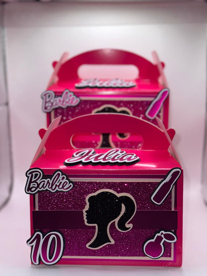 Barbie Gable Box | Barbie Party Box | Barbie Party Boxes | Barbie Birthday Decor | Barbie Personalised Party Box | Barbie Party Bag