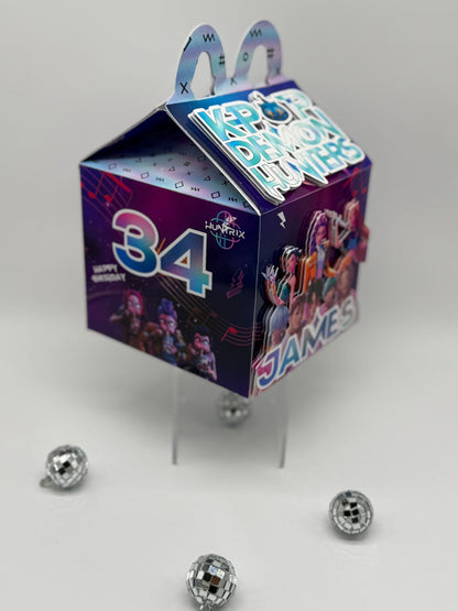 Happy Meal Kpop Demon Hunters Party Box | Happy Meal Personalised Party Box | KPOP Demon Hunters Party Boxes | KPOP Demon Hunters Birthday Decor | KPOP Demon Hunters Party Bags | Demon Hunters Birthday Gifts