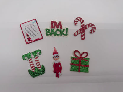 Elf on the Shelf Cupcake Toppers | Christmas Elf Cupcake Decorations – Set of 6