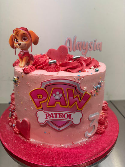 Paw Patrol Skye Cake Topper | Skye Birthday Party Decoration | Pink Puppy Theme Cake Decor | Personalised Paw Patrol Skye Party Supplies | Girl’s Birthday Ideas