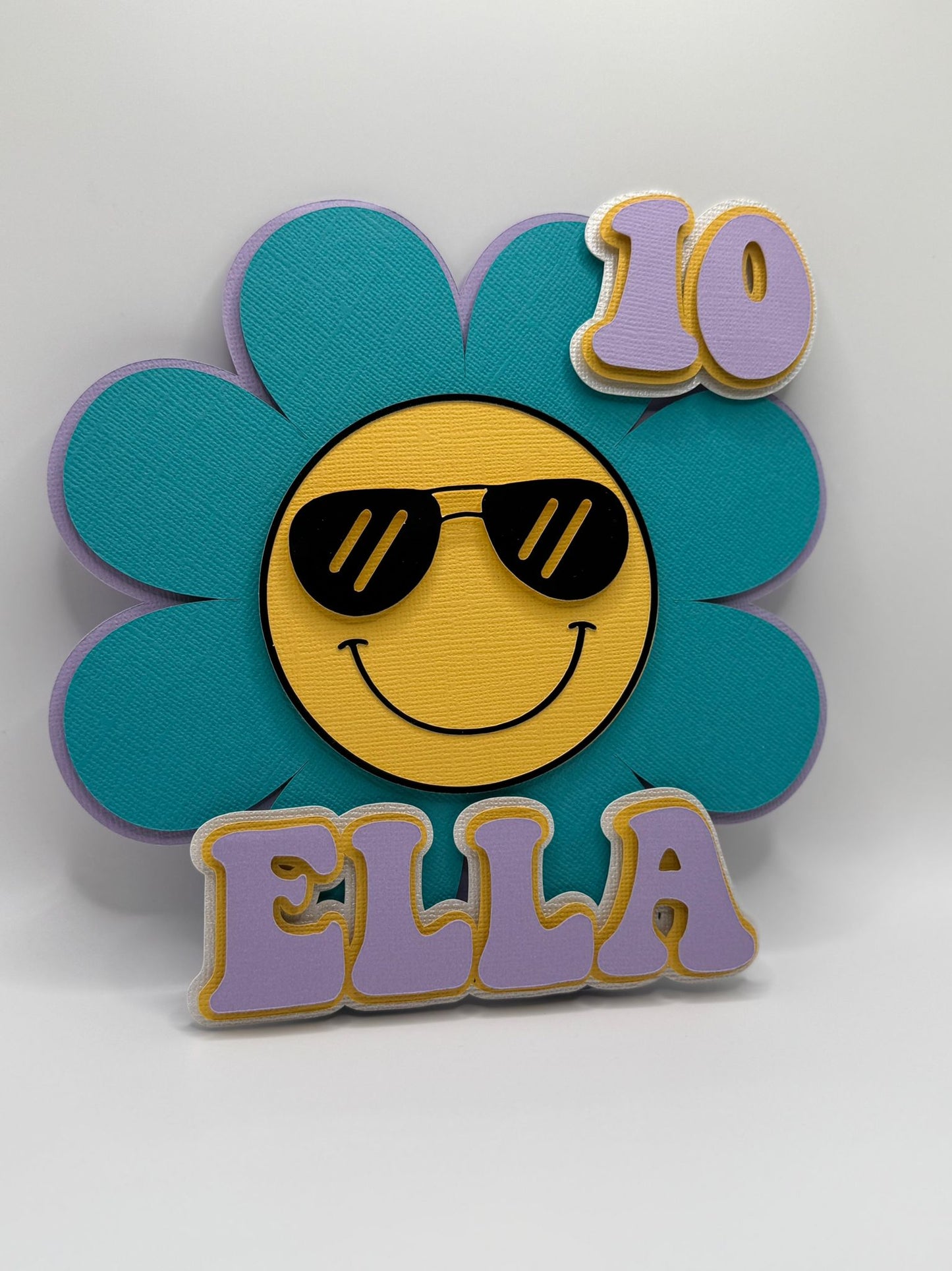 Preppy Cake Topper | Groovy Cake Topper | Smiley Face Cake Topper | Pre Teens Cake Topper | Preppy Party Decor | Preppy Birthday | Groovy Birthday | Groovy Party Decor | Smiley Face Party | Smiley Face Birthday