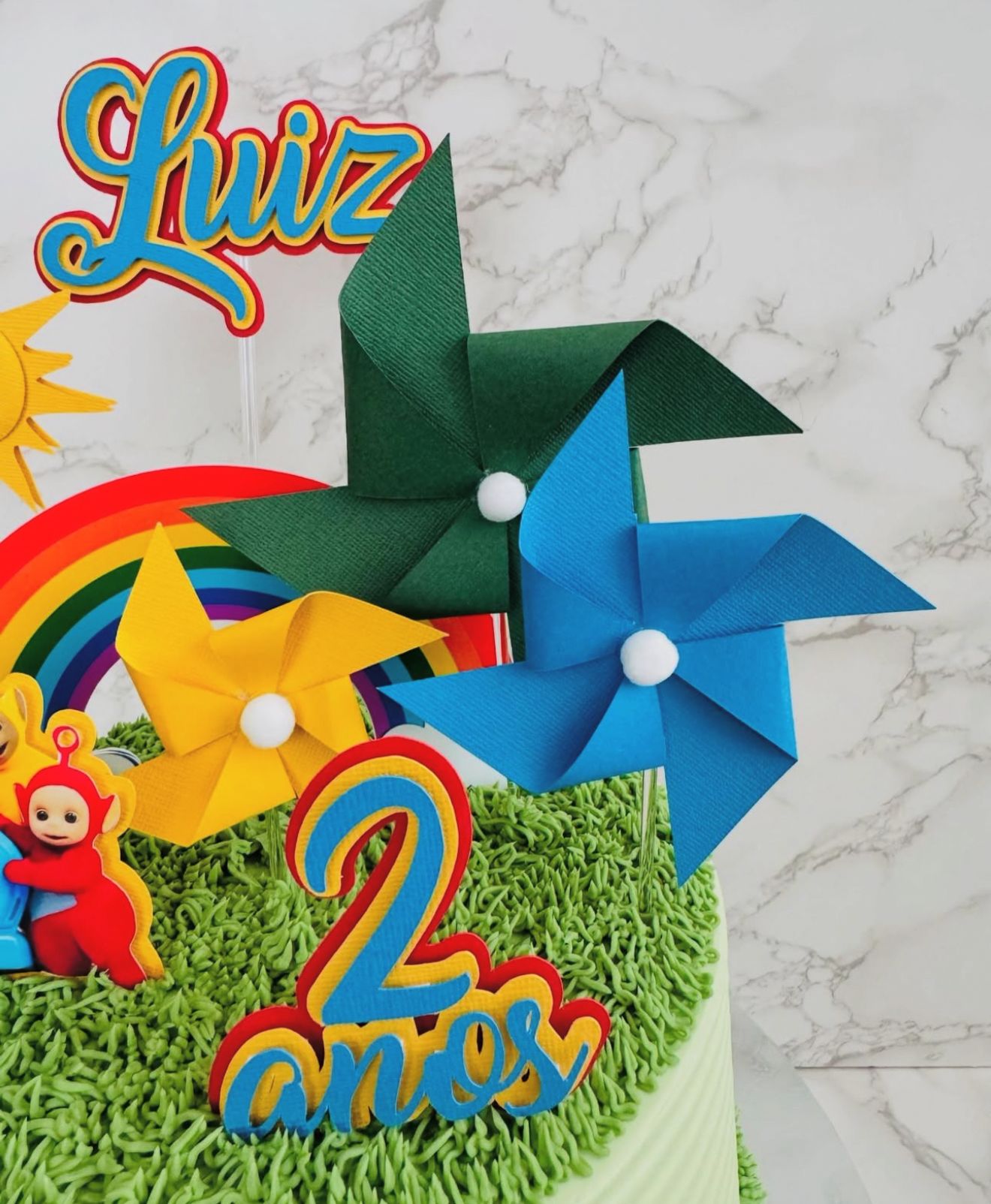 Teletubbies Cake Topper | Teletubbies Birthday Cake Decoration | Teletubbies Party Supplies | Teletubbies Theme Birthday Ideas | Personalised Teletubbies Party Decor