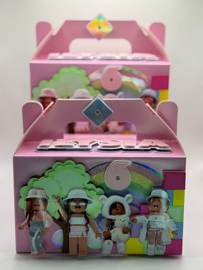 Roblox Girls Birthday Gable Box | Roblox Girls Birthday Party Boxes | Roblox Girls Birthday | Roblox Party Boxes | Roblox Party Decor | Roblox Birthday Ideas | Girls Party Boxes