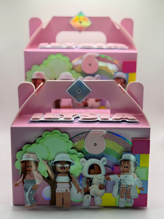 Roblox Girls Birthday Gable Box | Roblox Girls Birthday Party Boxes | Roblox Girls Birthday | Roblox Party Boxes | Roblox Party Decor | Roblox Birthday Ideas | Girls Party Boxes