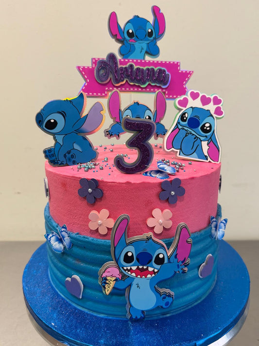 Stitch Cake Topper | Lilo and Stitch Birthday Party Decoration | Personalised Stitch Party Supplies | Cute Disney Birthday Ideas