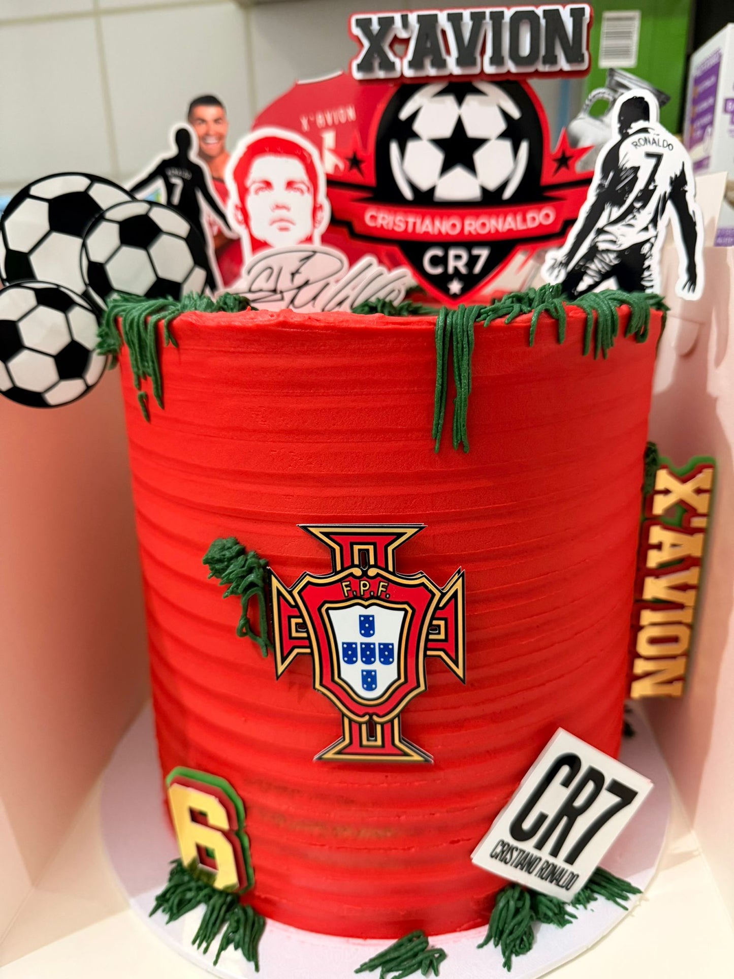 Portugal Cake Topper | Cristiano Ronaldo Cake Topper | CR7 Cake Topper | Football Cake Topper