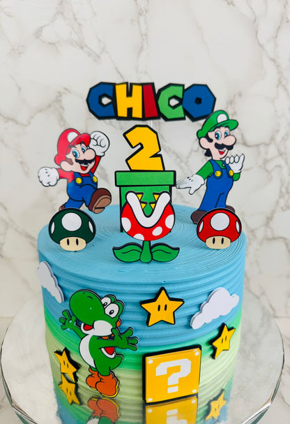 Super Mario Cake Topper | Super Mario Cake Ideas | Super Mario Party | Super Mario Birthday | Super Mario Birthday Decorations