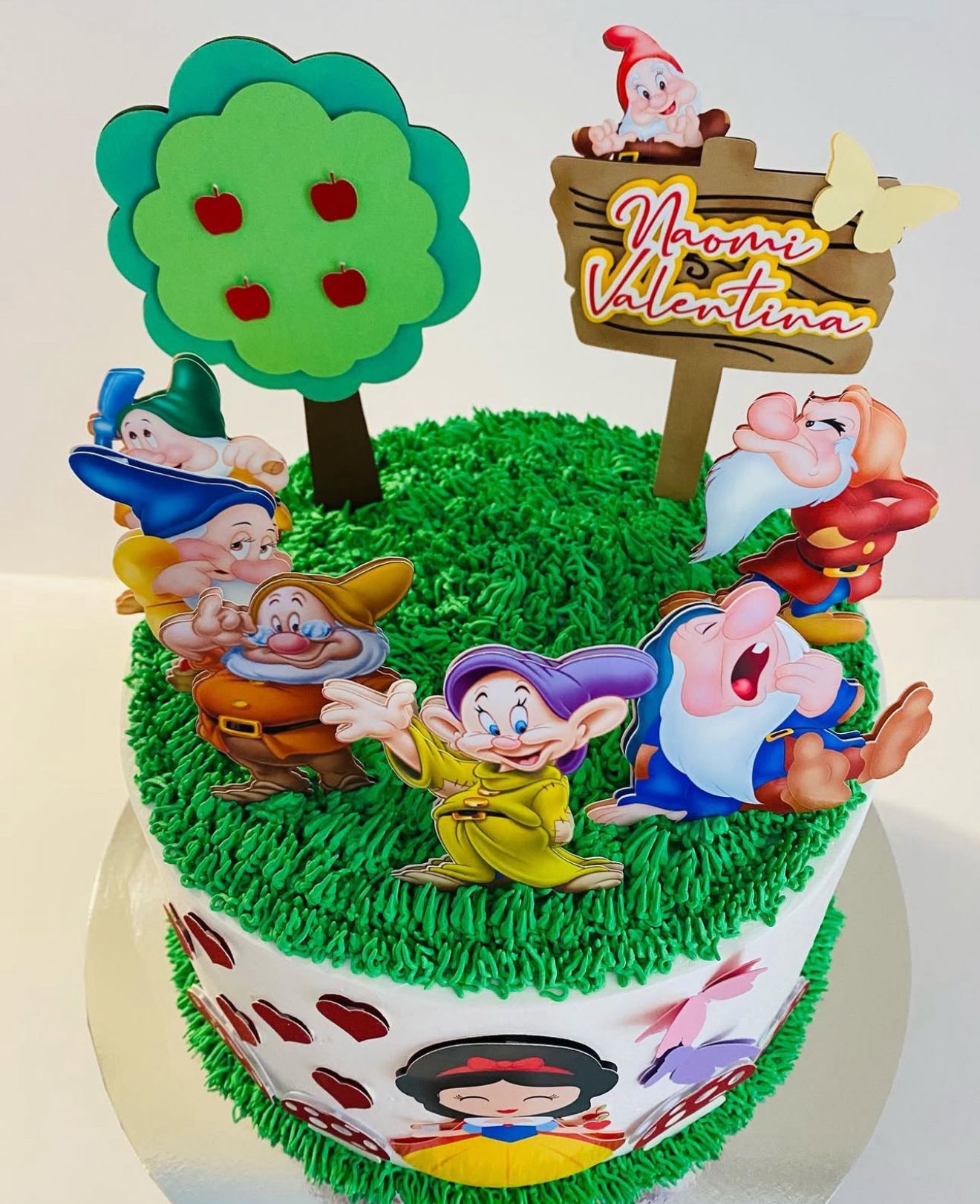 Snow White Cake Topper | Snow White and the Seven Dwarfs Birthday Decoration | Princess Party Supplies | Fairy Tale Theme Birthday Ideas | Personalised Snow White Party Decor