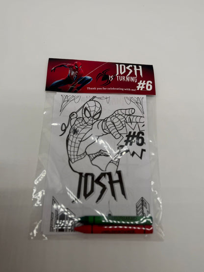 Spider Man Colouring Pages | Spider Man Colouring Sheets | Spider Man Party Favours | Spider Man Party Bag Fillers