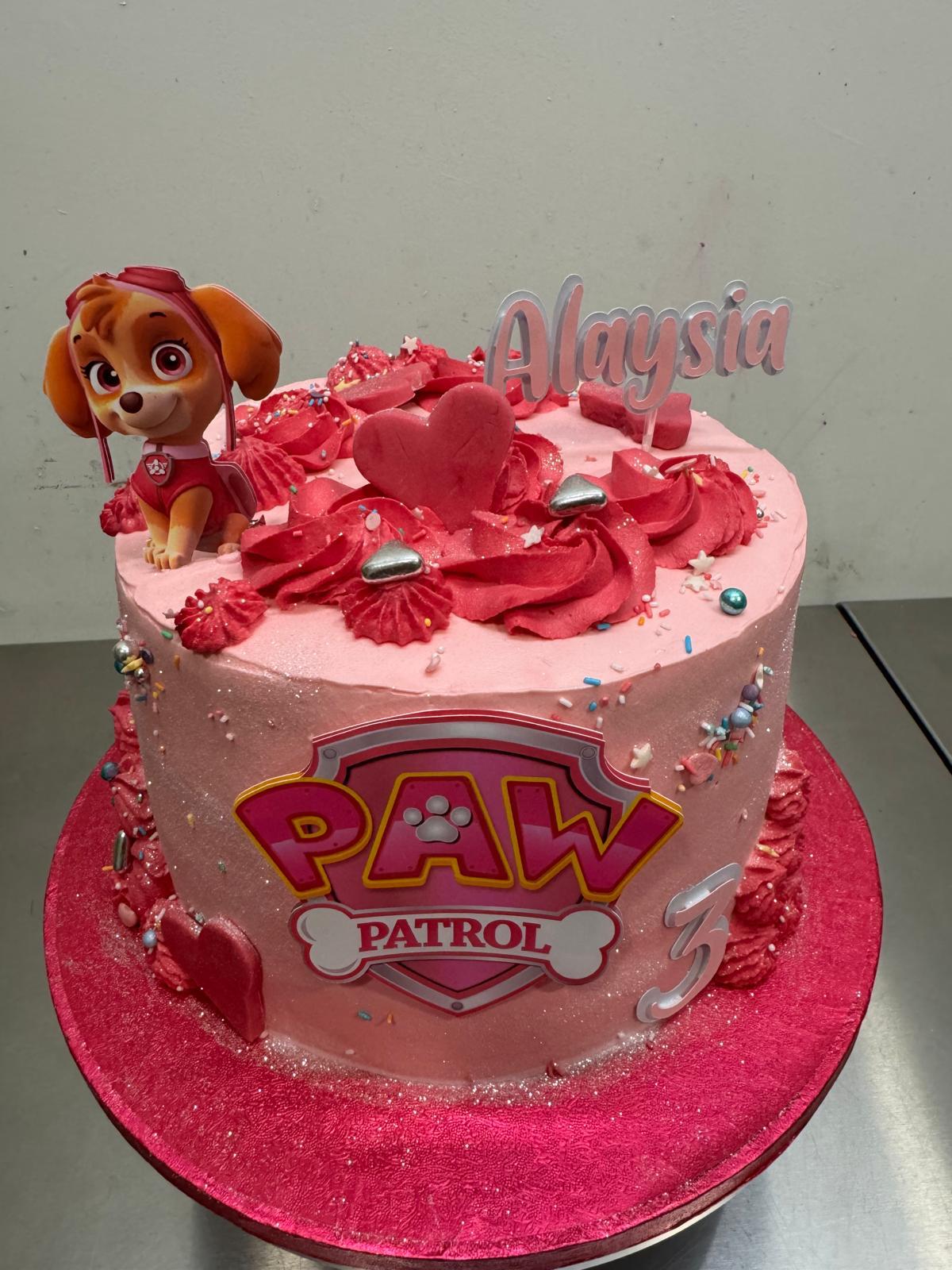 Paw Patrol Skye Cake Topper | Skye Birthday Party Decoration | Pink Puppy Theme Cake Decor | Personalised Paw Patrol Skye Party Supplies | Girl’s Birthday Ideas