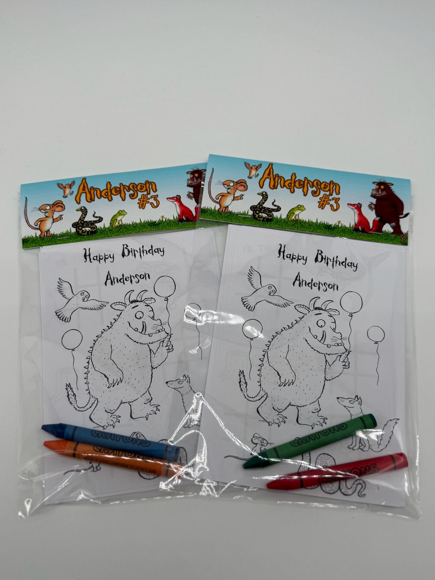 Gruffalo Colouring Sheets | Gruffalo Party Favours | Gruffalo Party Bag Fillers