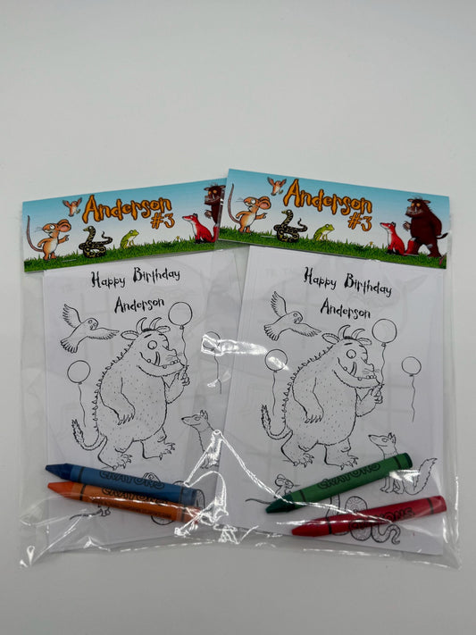 Gruffalo Colouring Sheets | Gruffalo Party Favours | Gruffalo Party Bag Fillers