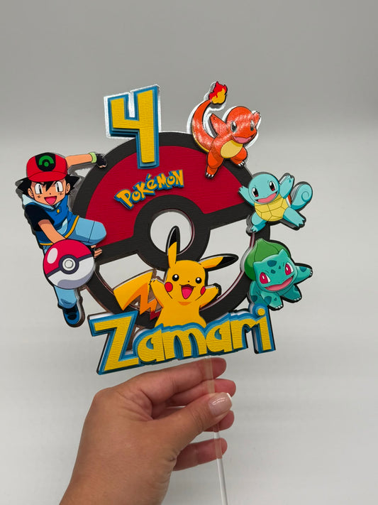 Pokemon Cake Topper | Pokemon Party | Pikachu Cake Topper | Pikachu Party