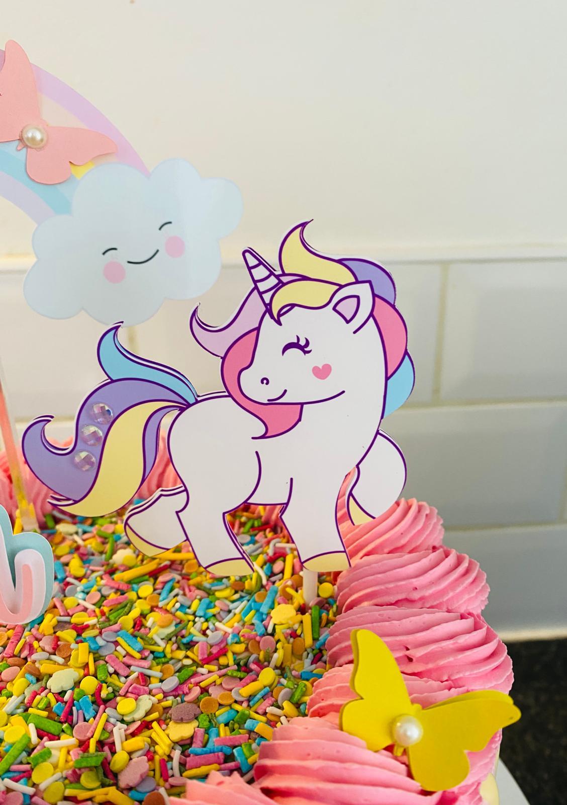 Unicorn Cake Topper | Unicorn Birthday | Unicorn Birthday Party | Cute Girls Cake Topper | Cute Girls Unicorn Cake | Unicorn Pastel Colours | Unicorn Cake Ideas