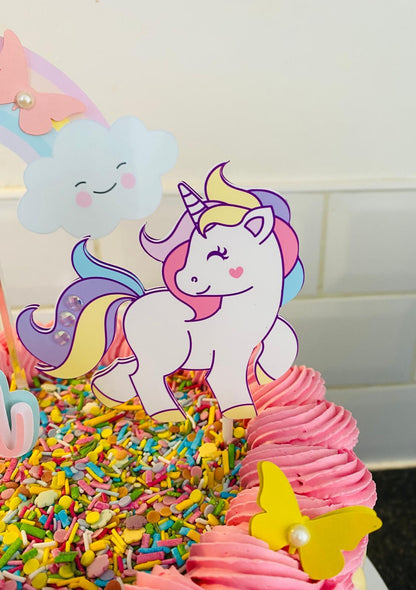 Unicorn Cake Topper | Unicorn Birthday | Unicorn Birthday Party | Cute Girls Cake Topper | Cute Girls Unicorn Cake | Unicorn Pastel Colours | Unicorn Cake Ideas