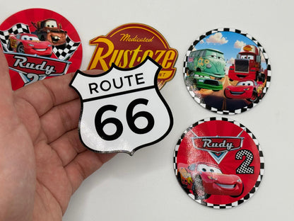 Cars Cupcake Toppers | Lightning McQueen Racing Cupcake Toppers Set of 6