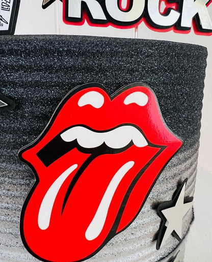 Rock Music Cake Topper | Rock and Roll Birthday Cake Decoration | Music Party Supplies | Guitar and Band Theme Birthday Ideas | Personalised Rock Party Decor