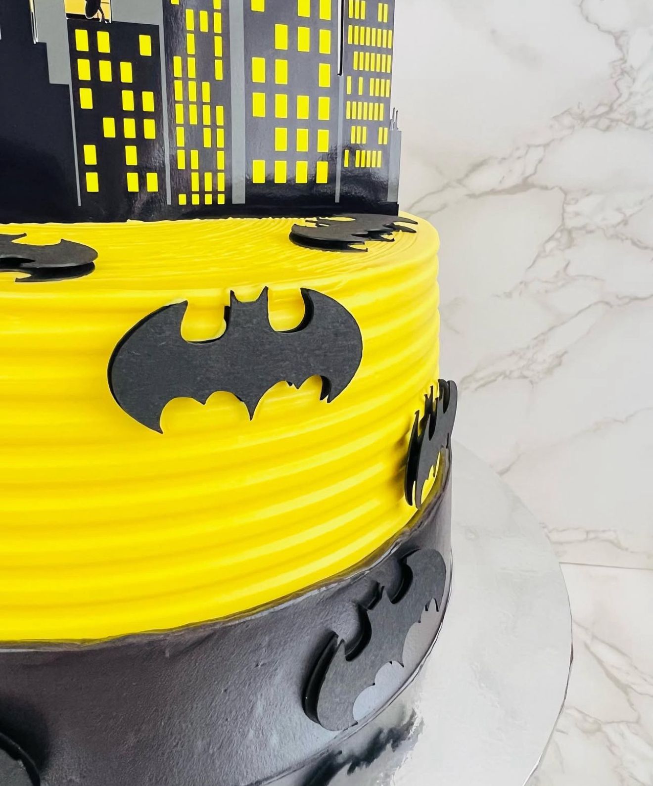 Batman Cake Topper | Batman Birthday Cake Decoration | Superhero Party Supplies | Gotham City Theme Birthday Ideas | Personalised Batman Party Decor