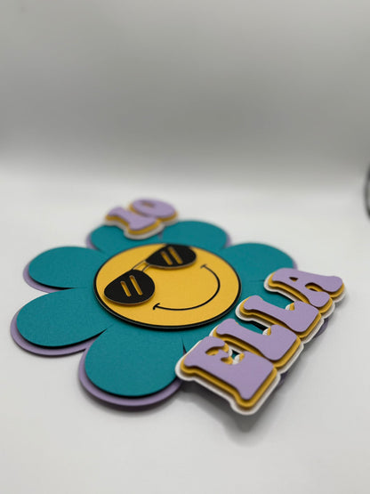 Preppy Cake Topper | Groovy Cake Topper | Smiley Face Cake Topper | Pre Teens Cake Topper | Preppy Party Decor | Preppy Birthday | Groovy Birthday | Groovy Party Decor | Smiley Face Party | Smiley Face Birthday