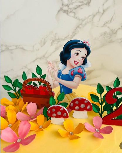 Snow White Cake Topper | Snow White Birthday Cake Decoration | Princess Party Supplies | Snow White Theme Birthday Ideas | Personalised Princess Party Decor