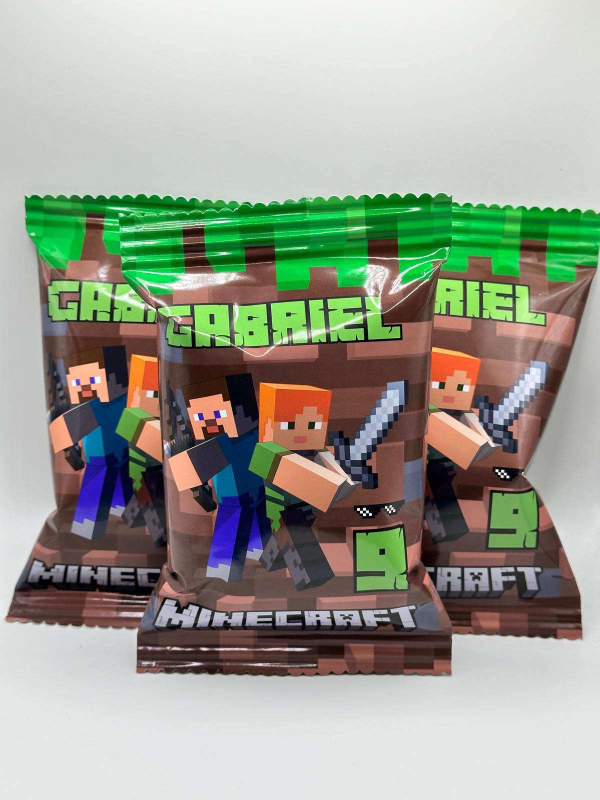 Minecraft Chip Bag | Minecraft Party Favours | Minecraft Personalised Party Supplies | Minecraft Crisps | Minecraft Chips | Minecraft Party Filler | Minecraft Birthday