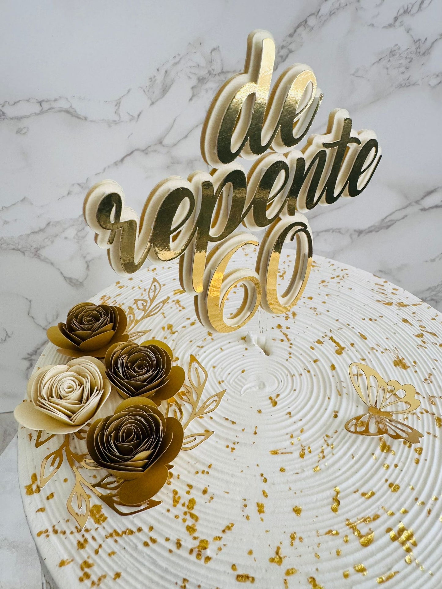 60th Birthday Cake Topper | De Repente 60 | Bolo 60 Anos | 60th Birthday Cake Ideas | 60th Party Ideas | 60th Cake Ideas