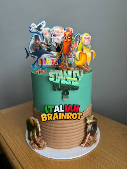 Italian Brainrot Cake Topper | Italian Brainrot Birthday | Italian Brainrot Party | Italian Brainrot Cake Ideas | Italian Brain Rot Cake Topper Ideas | Italian Brainrot Party Decor