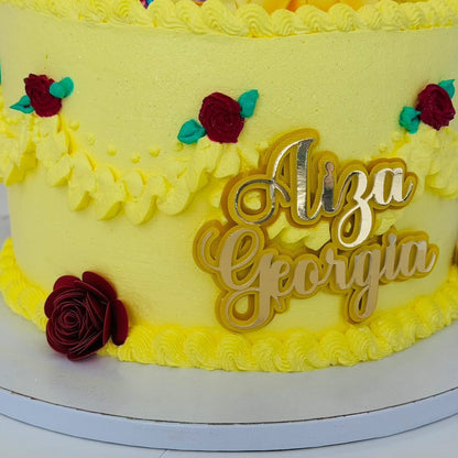 Belle and the Beast Cake Topper | Princess Belle Cake Topper | Princess Belle Cake Ideas | Princess Belle Cake Ideas | Princess Belle Birthday Decor | Princess Cake Ideas