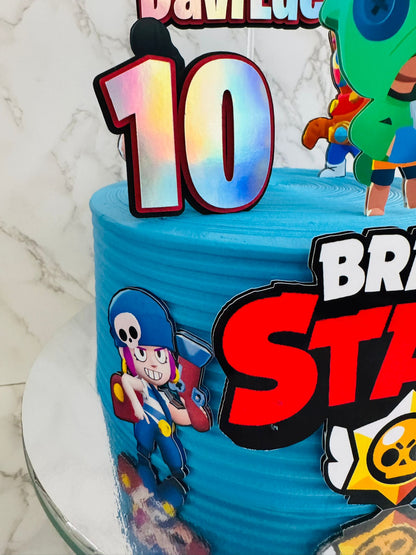 Brawl Stars Cake Topper | Brawl Stars Cake Ideas | Brawl Stars Birthday | Brawl Stars Party | Brawl Stars Personalised Cake Topper