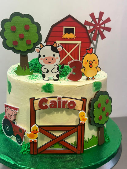 Farm Cake Topper | Cute Farm Cake Ideas | Cute Farm Animals Cake Topper | Boys Farm Cake Ideas | Girls Farm Cake Ideas