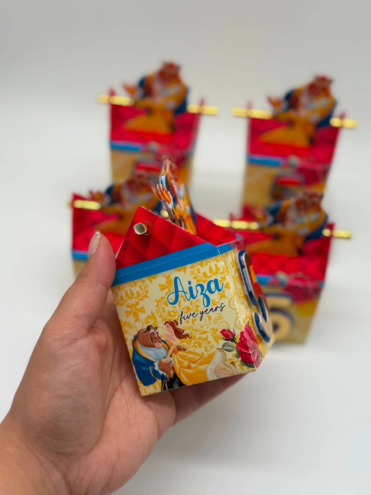 Beauty and the Beast Party Boxes | Beauty and the beast Party | Beauty and the beast Party decor | Beauty and the beast Cute Party Favours | Bela e a Fera Caixinhas Personalizadas