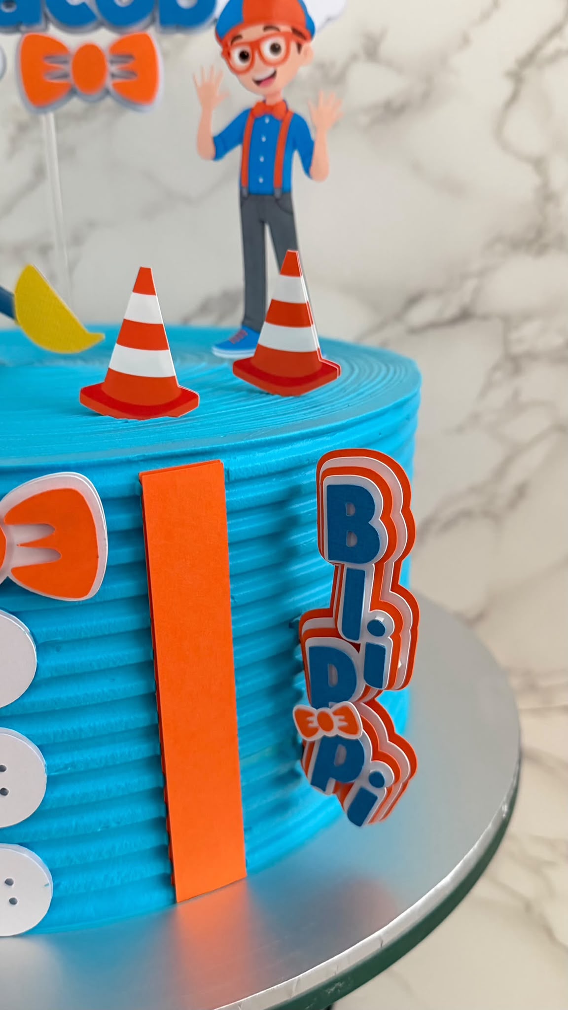 Blippi Construction Birthday Cake Topper Set | Personalised Blippi Cake Ideas