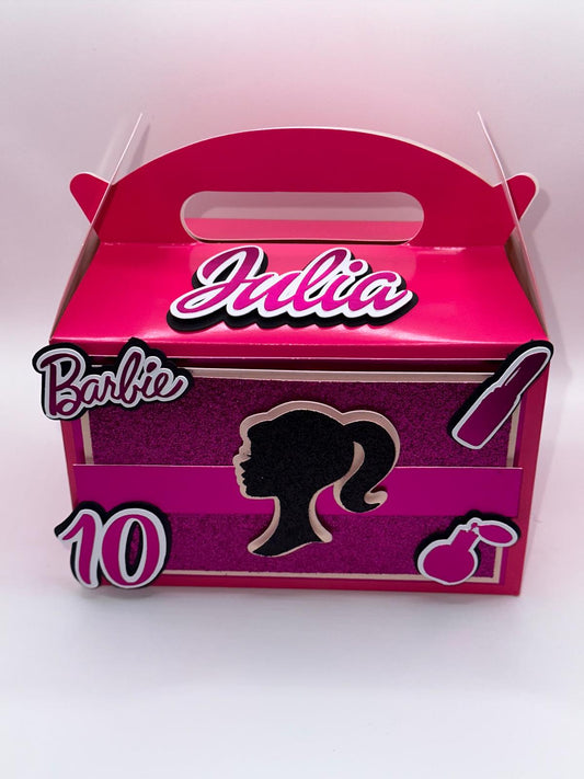 Barbie Gable Box | Barbie Party Box | Barbie Party Boxes | Barbie Birthday Decor | Barbie Personalised Party Box | Barbie Party Bag