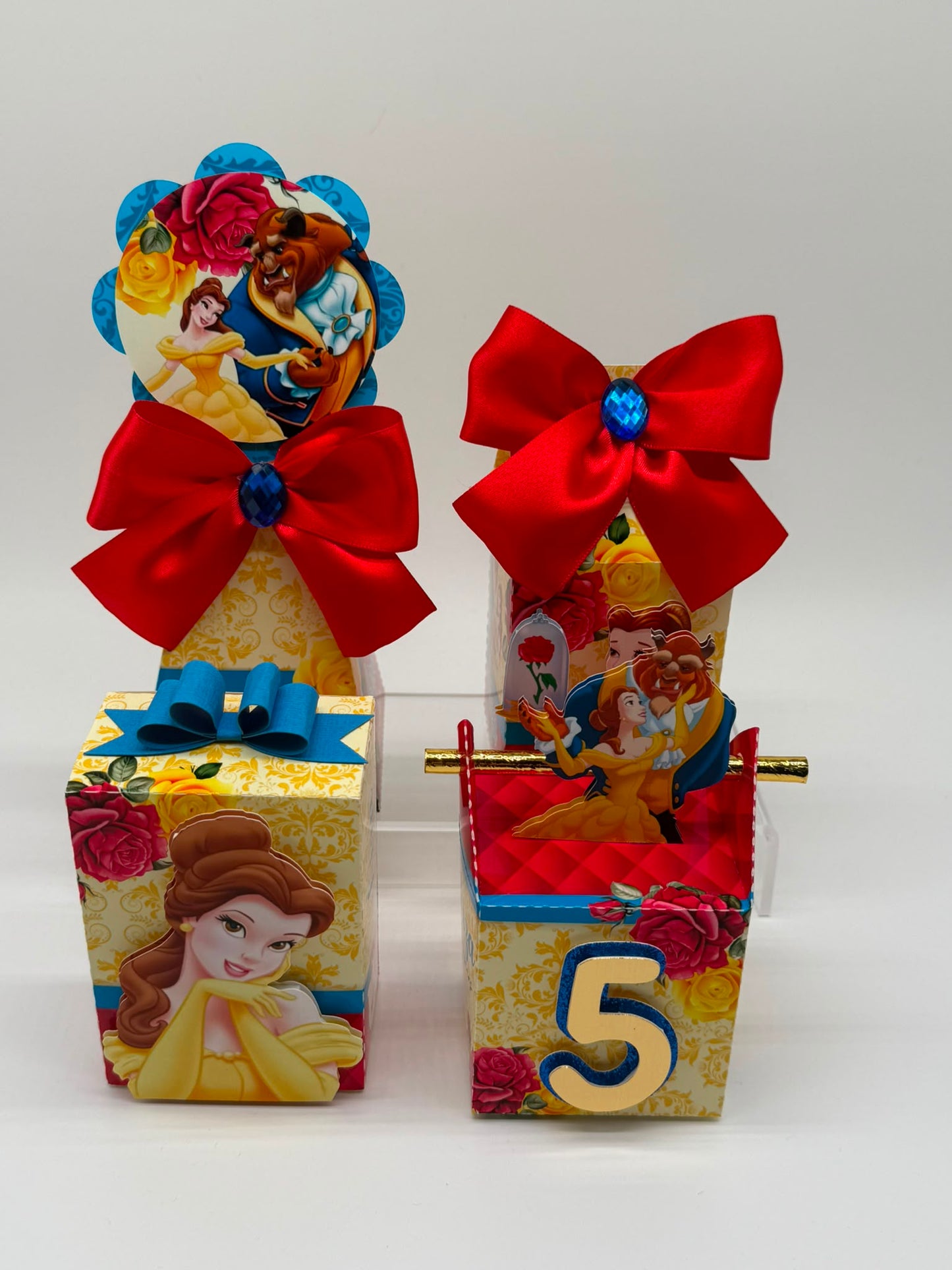 Beauty and the Beast Party Boxes | Beauty and the beast Party | Beauty and the beast Party decor | Beauty and the beast Cute Party Favours | Bela e a Fera Caixinhas Personalizadas
