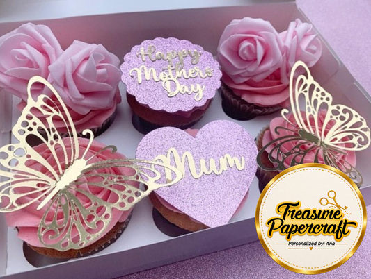 Mother’s Day Cupcake Toppers | Mum Cupcake Toppers | Mother’s Day Cake Decorations