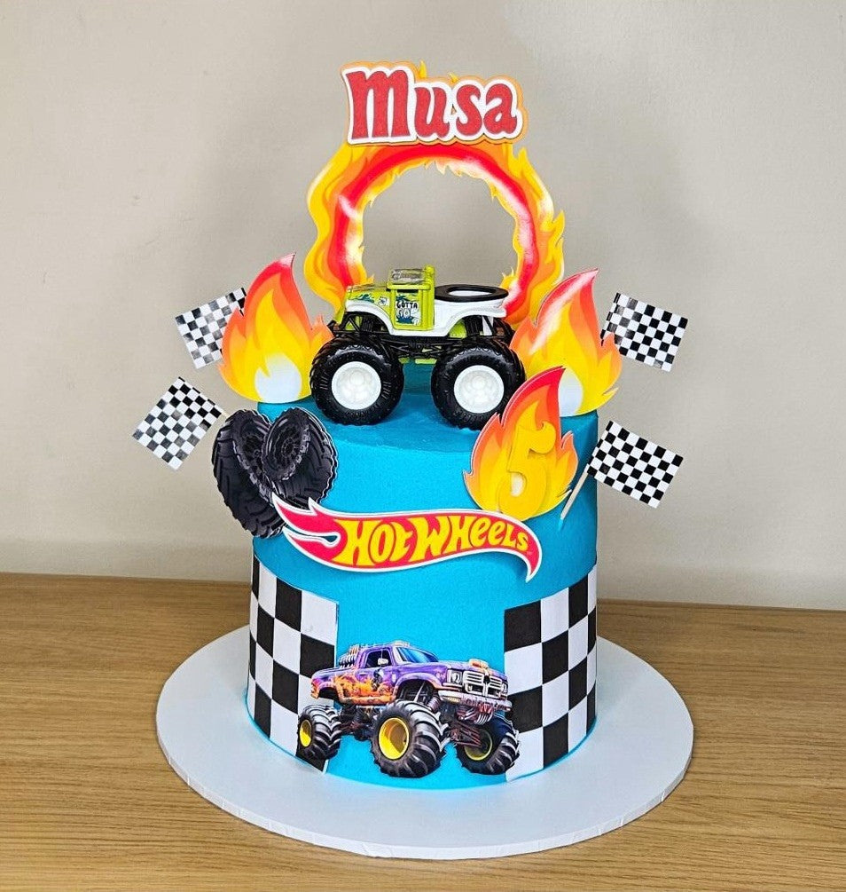 Hot Wheels Cake Topper | Hot Wheels Cake Ideas | Hot Wheels Birthday Decor | Personalised Hot Wheels Birthday Cake