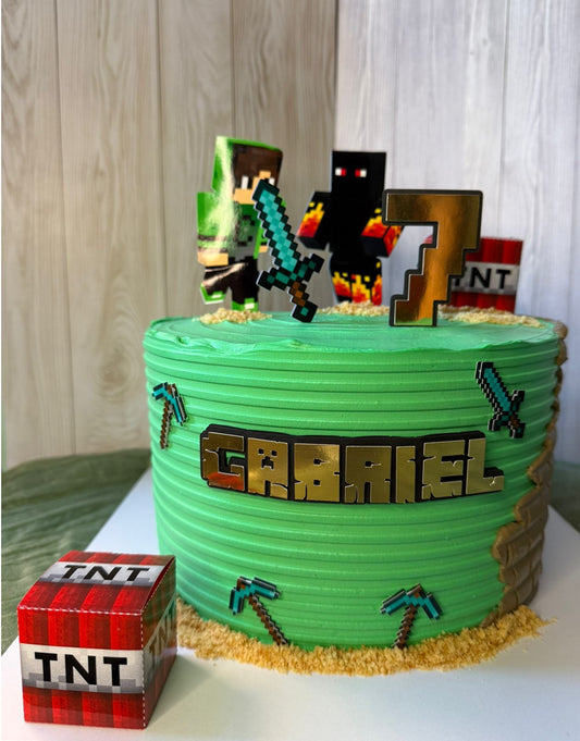 Minecraft Cake Topper | Cute Minecraft Cake Topper | Minecraft Birthday Cake | Minecraft Cake Decor Ideas | Minecraft Party Supplies