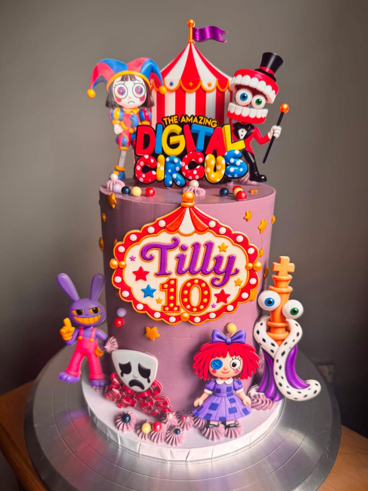 Digital Circus Cake Topper | Personalised Digital Circus Party | Digital Circus Custom Cake | Digital Circus Funny Cake Topper