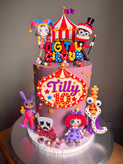 Digital Circus Cake Topper | Personalised Digital Circus Party | Digital Circus Custom Cake | Digital Circus Funny Cake Topper